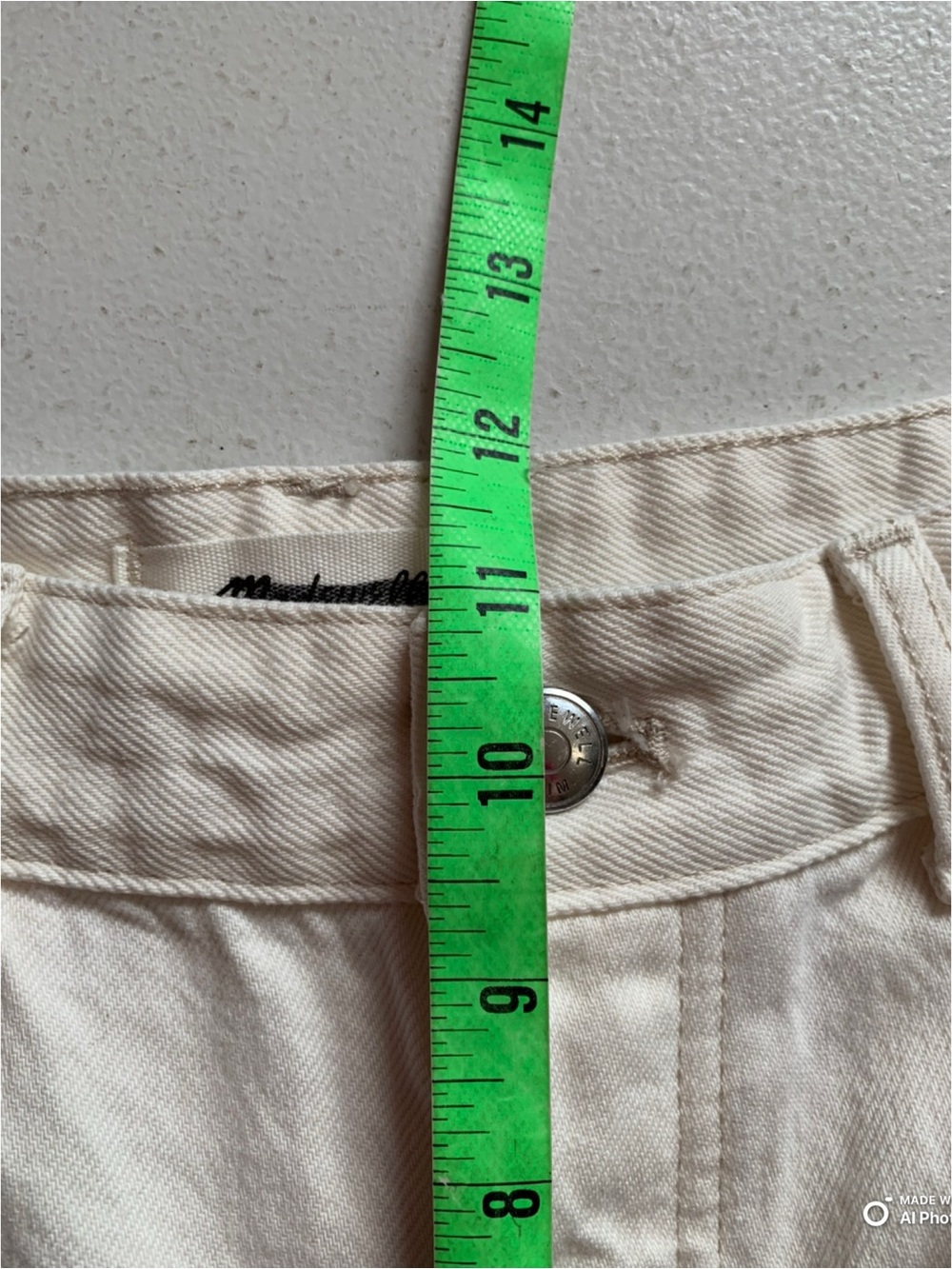 Madewell PETITE The Darted Barrel Jean in Vintage Canvas 27P NWT Cream Summer - Picture 17 of 17